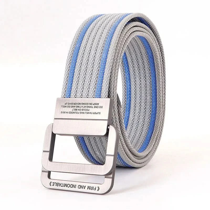 Kalsten | Unisex Canvas Belt – Double Metal Ring Buckle, Adjustable