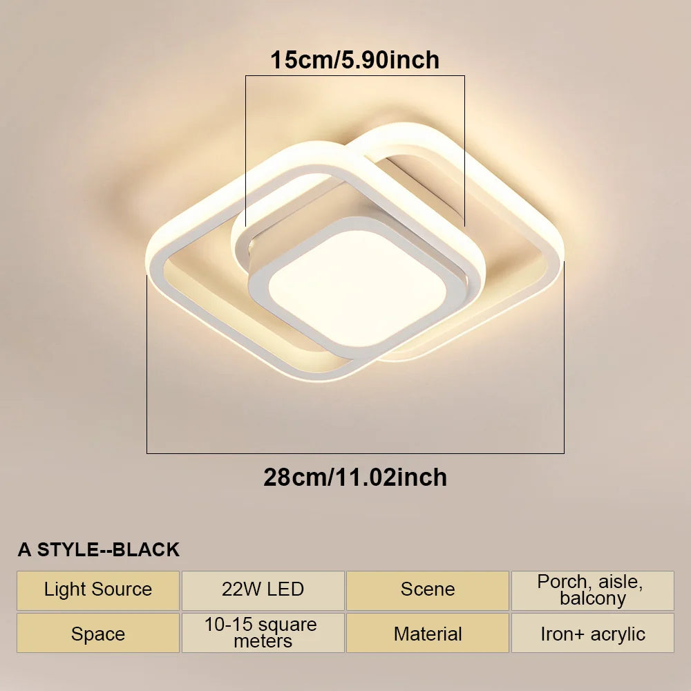 LED Strip Aisle Ceiling Lights - Modern Corridor Lamp Home Lighting for Bedroom Living Room Kitchen Household Decorations Fixtures | Kalsten