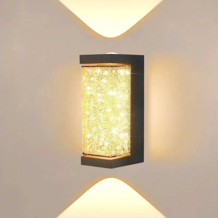 Modern Waterproof LED Outdoor Wall Lamp – Crystal Wall Sconce for Garden, Patio, and Doorway Lighting | Kalsten