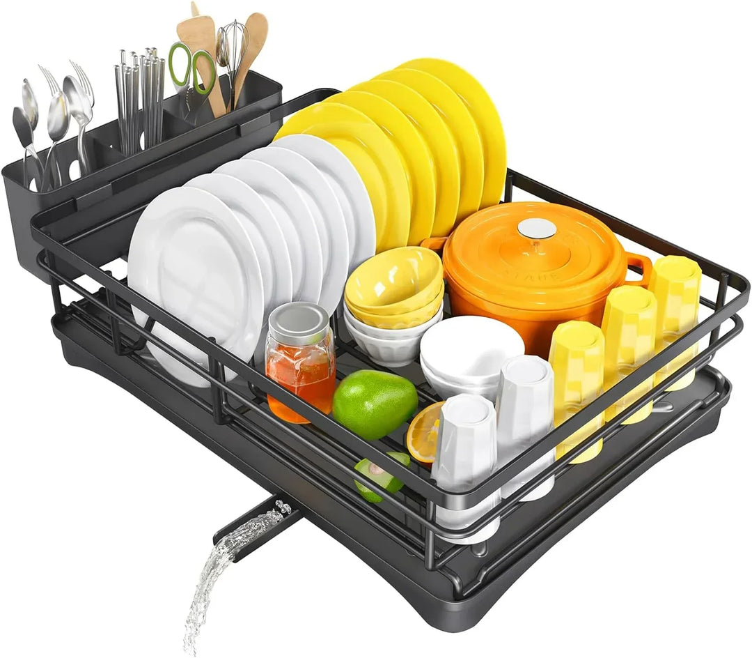 Kalsten | Dish Drying Rack with Drainboard & Large Cutlery Holder – Nova
