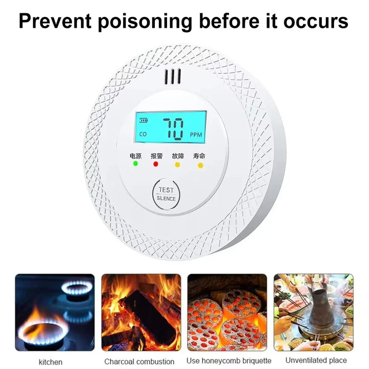 VeiligWoon CO and Smoke Detector – Wireless with LCD Screen and Alarm | Kalsten