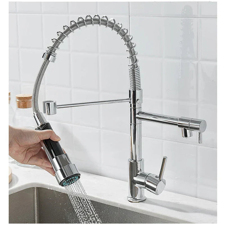 Kalsten | DualFlow Kitchen Faucet - Luxurious Double Bronze Kitchen Faucet