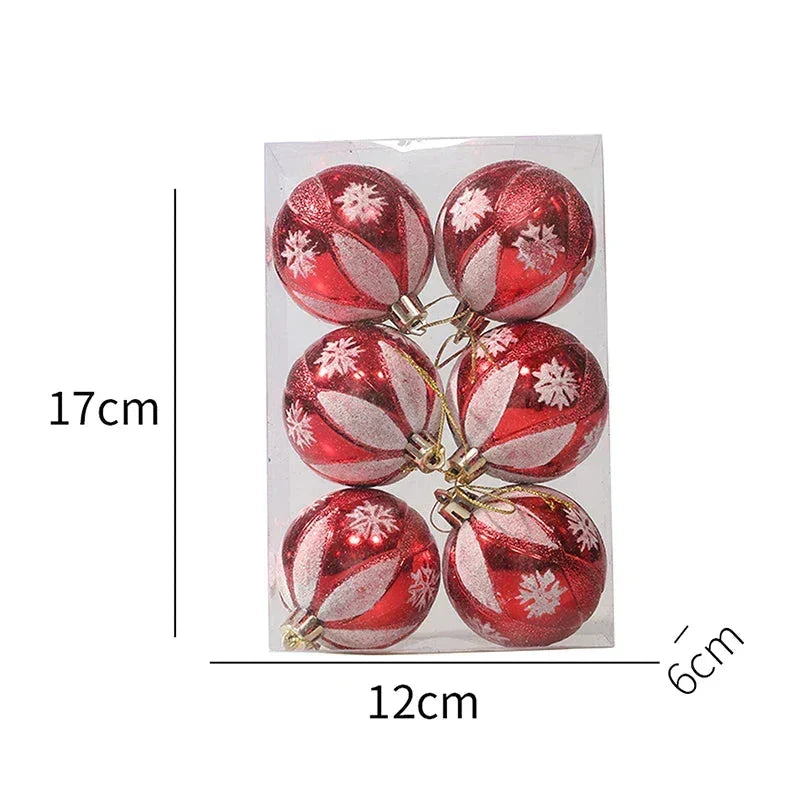 Elegant Snowflake Christmas Baubles Set – High-quality Christmas ornaments in red, white and gold, perfect for festive tree decoration at Christmas | Kalsten