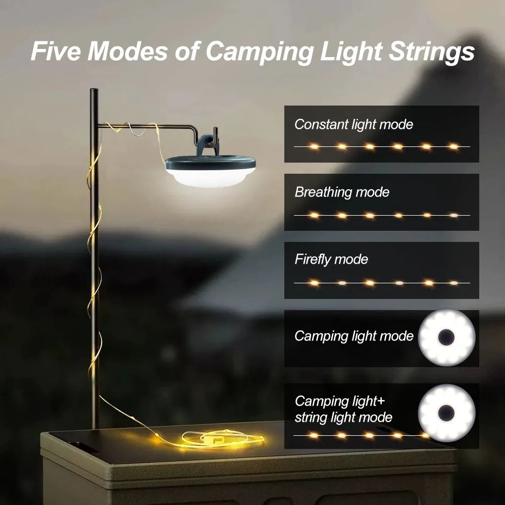 Star String USB Rechargeable Camp String Lights | Kalsten