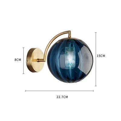 Modern LED Wall Lamp – Nordic Glass Ball Wall Sconce for Living Room, Bedroom, Bathroom, and Mirror Lighting | Kalsten