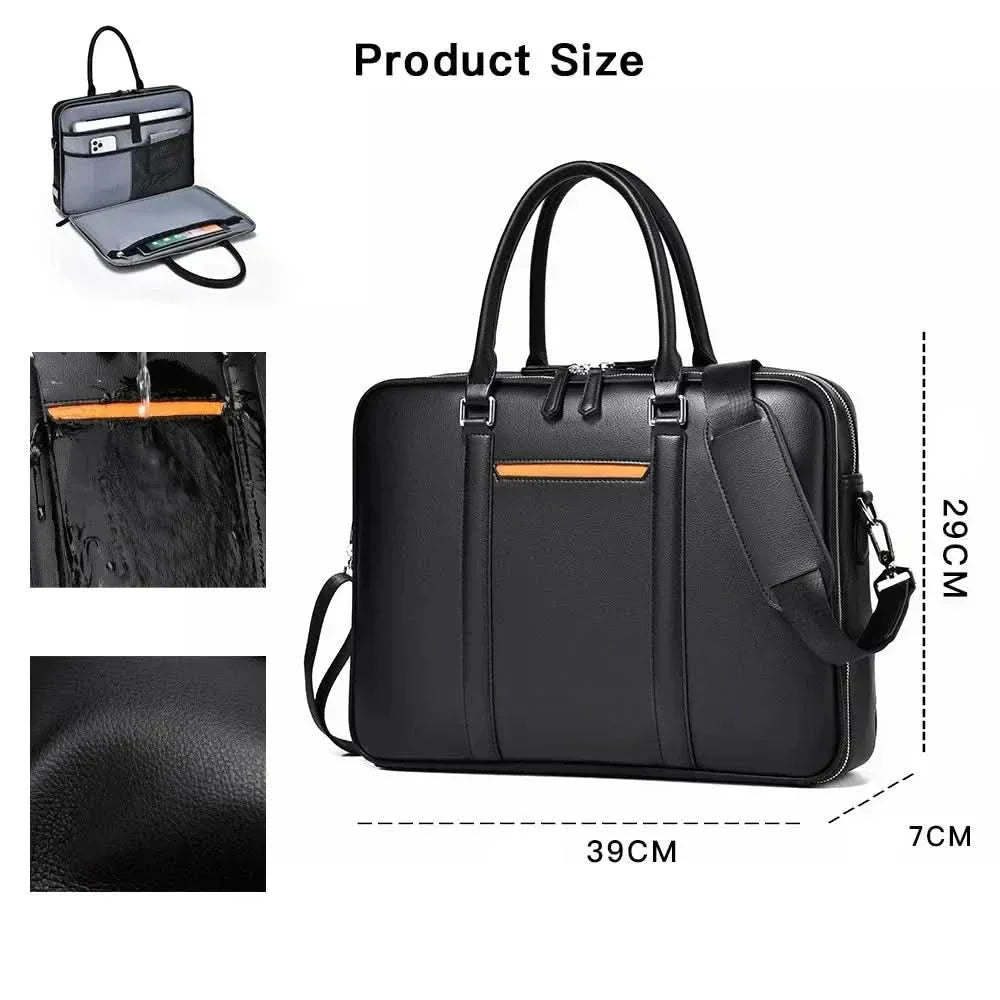 Kalsten | Manhattan Leather Business Laptop Briefcase Crossbody Handbag