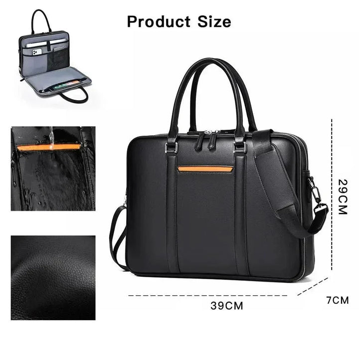 Kalsten | Manhattan Leather Business Laptop Briefcase Crossbody Handbag