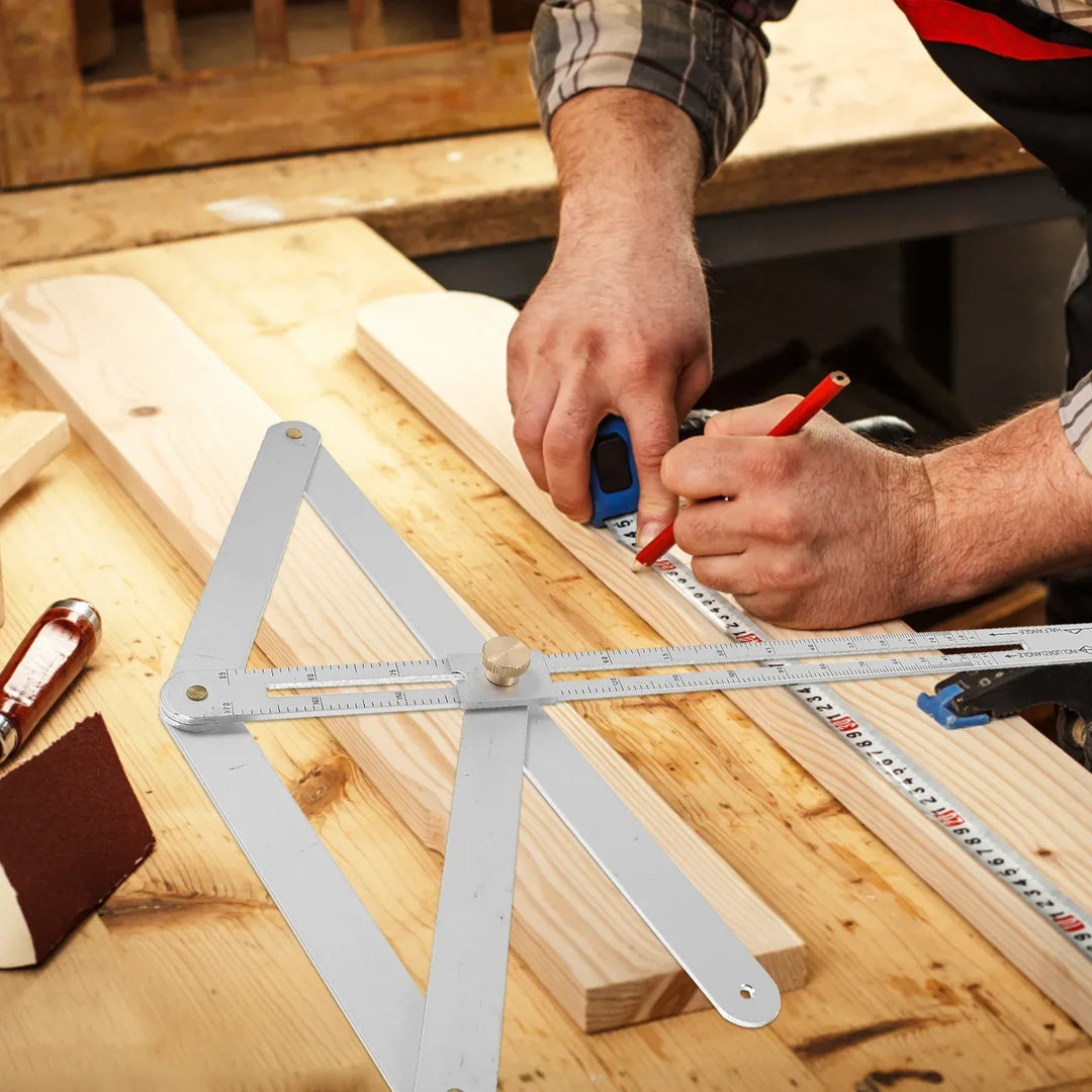 Adjustable angle ruler made of alloy, 45 cm | Kalsten