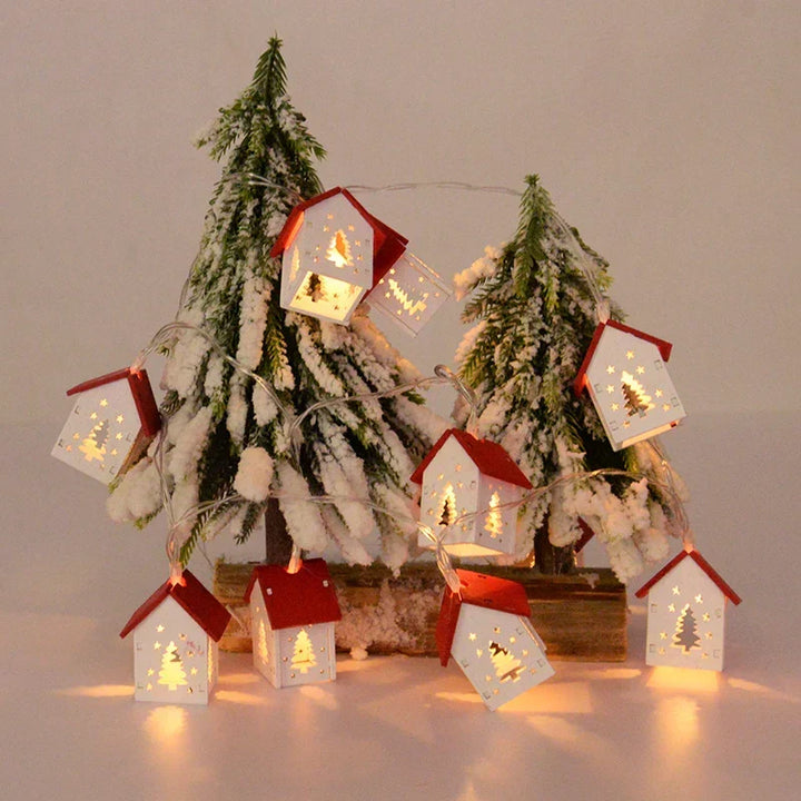 Enchanting Wooden LED House Light Strip – Create Magic and Warmth This Christmas Kalsten