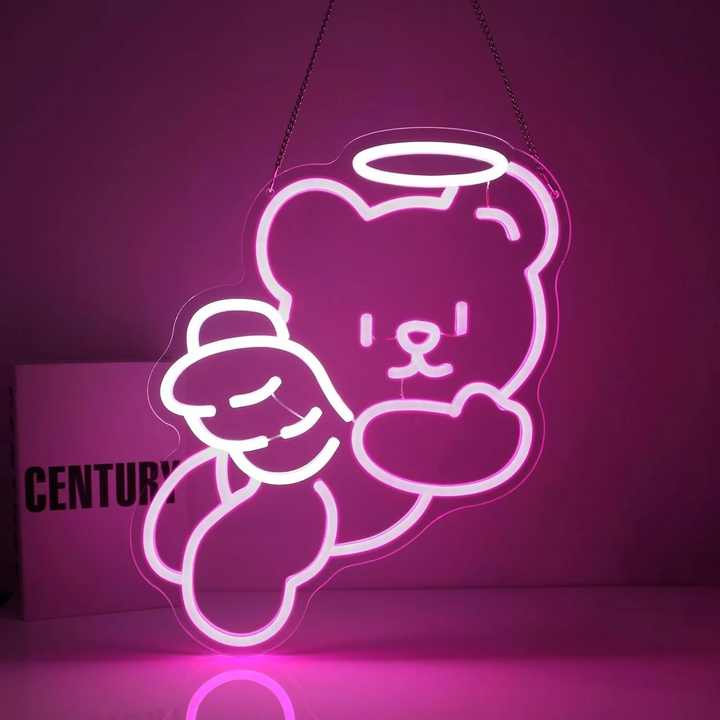 Kalsten | Charming Bear Neon Light with Dimmer - USB Powered Wall Decor