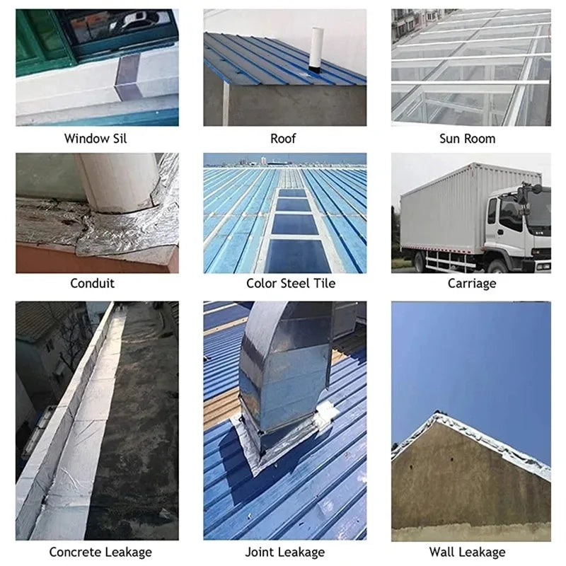 Skanto | Heat-Resistant Waterproof Tape - Thicker Aluminum Foil Butyl Tape for Wall, Pool, Roof Crack Repair - Self-Adhesive Duct Tape