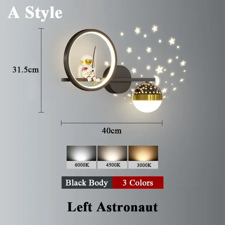 Astronaut Star Projector Wall Lamp for Children's Living Room | Kalsten