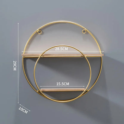 Skanto | NordicWave Double Circular Wall Shelf – Scandinavian Floating Shelf for Home Decor & Storage