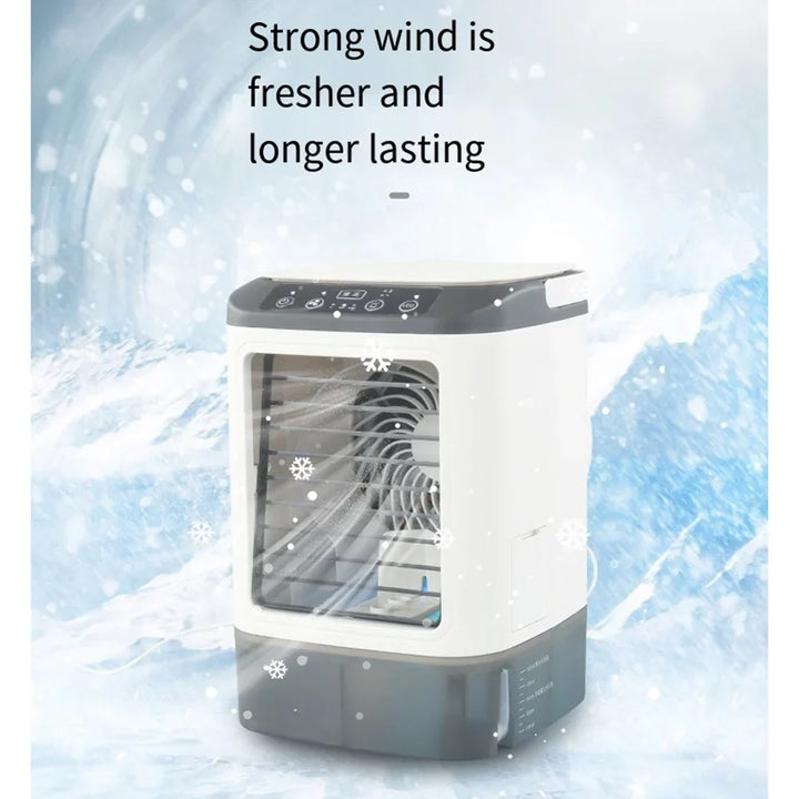 USB Portable Mini Air Conditioner Fan – 3-Speed Desktop Cooling Fan with LED Night Light, Air Cooler for Home, Office, and Camping | Kalsten