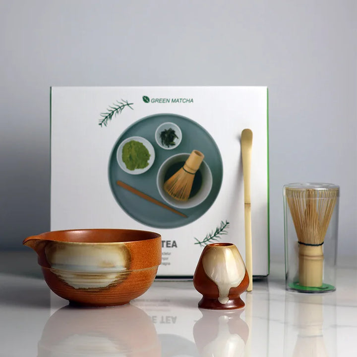Variant image for Ceramic Matcha Tea Set Green One Size Bamboo for Traditional Ceremonies-5