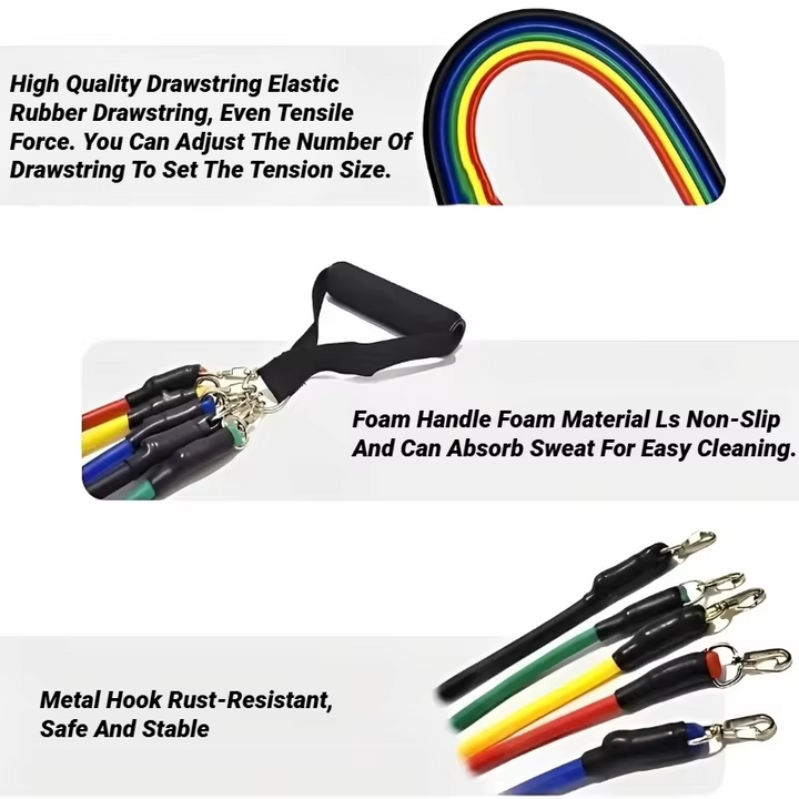 Kalsten | Complete Resistance Band Fitness Set with Handles and Ankle Straps