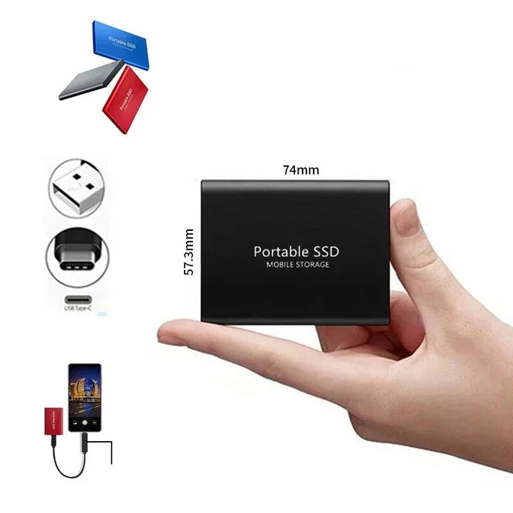 Kalsten | Speedora Ultra External SSD | USB 3.1 Type-C | Up to 1000 MB/s | 128 GB | Compact & Shockproof