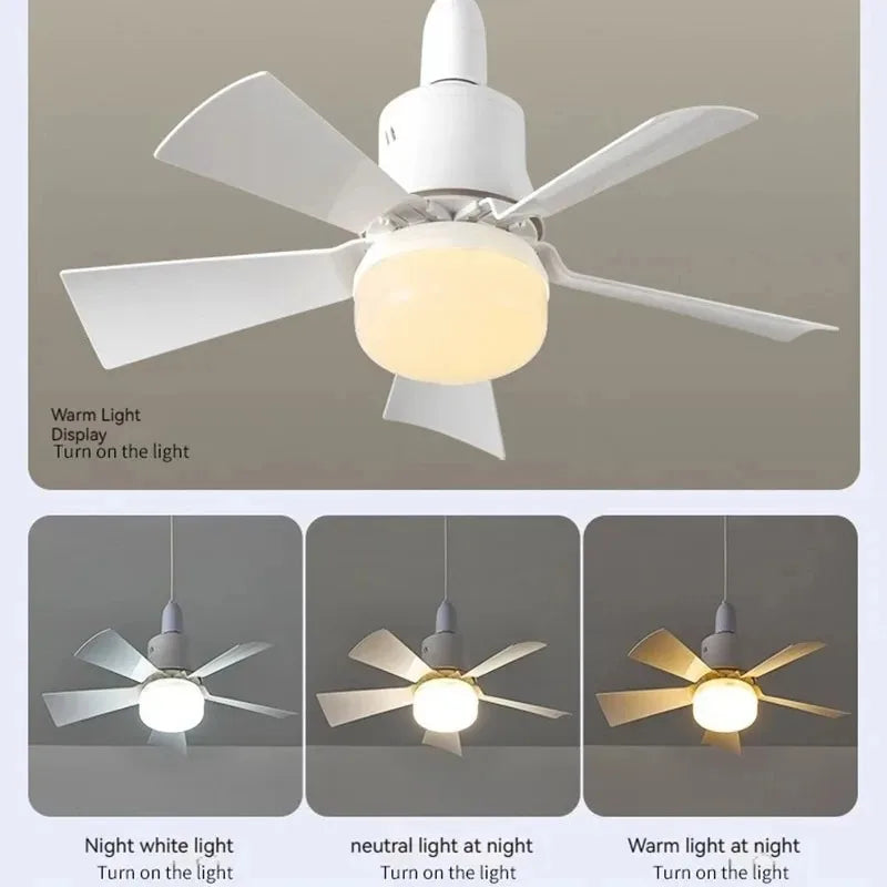 Ceiling Fan LED with Remote Control – Dimmable 30W, E27 Base, Modern Smart Wireless Fan Light for Bedroom and Living Room | Kalsten