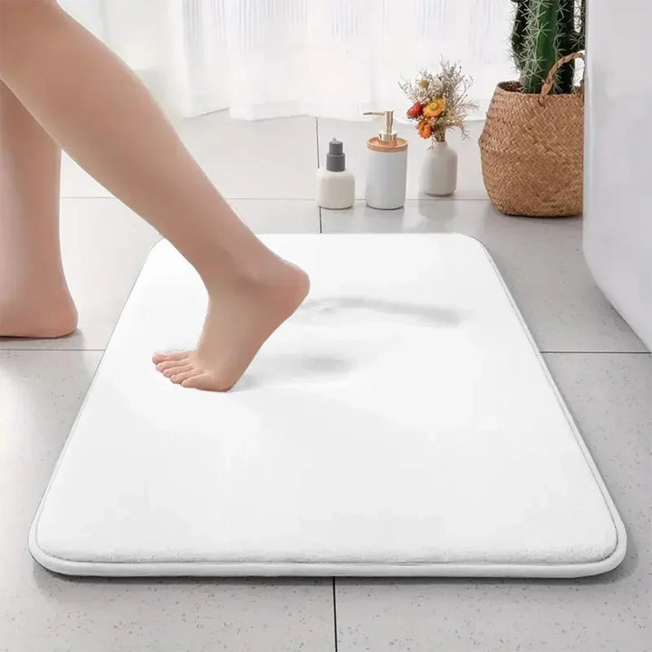 Kalsten | Thick Plain Non-Slip Bath Mat made of Flannel with Absorbent Capacity