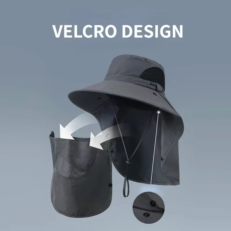 Kalsten | UV Protection Outdoor Sun Hat with Wide Brim and Neck Flap for Hiking, Fishing, and Camping