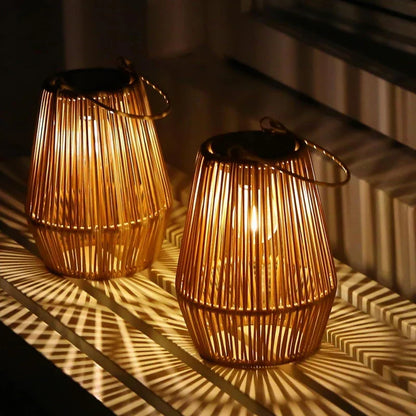 BowLift | Solar Outdoor Handwoven Garden Lamps | Waterproof Landscape Light for Villa & Terrace Decoration - Alpho