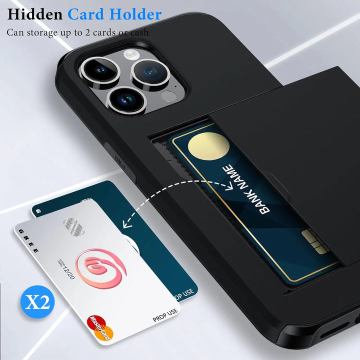 Kalsten | LuxShield iPhone Case with Card Holder | Slim Design | Card Storage | Protection & Style