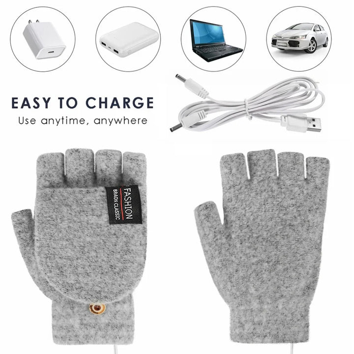 USB Rechargeable Warm Wave Heated Gloves | Kalsten