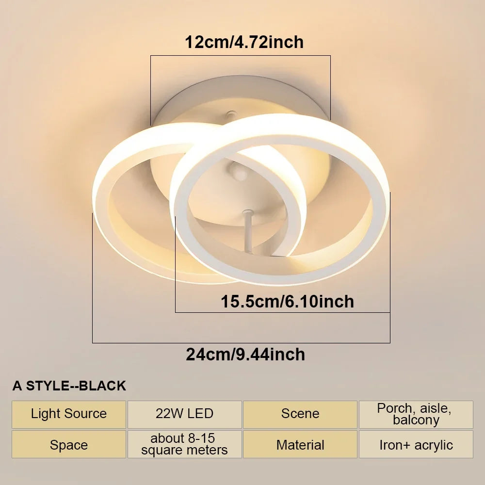 LED Strip Aisle Ceiling Lights - Modern Corridor Lamp Home Lighting for Bedroom Living Room Kitchen Household Decorations Fixtures | Kalsten