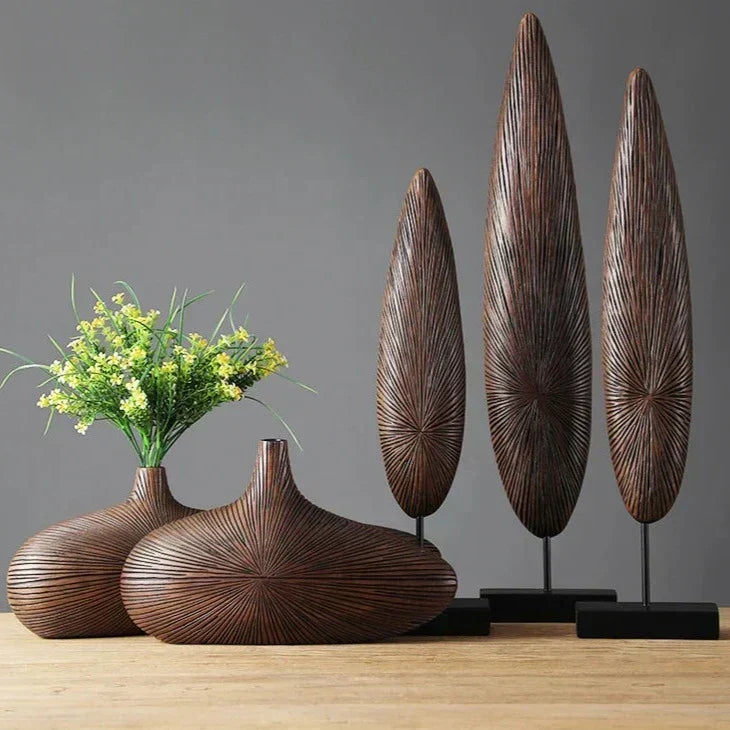 Kalsten | ClayAura Sahara Sculptured Vase | Handmade | Modern Decor for Home | Elegant Design