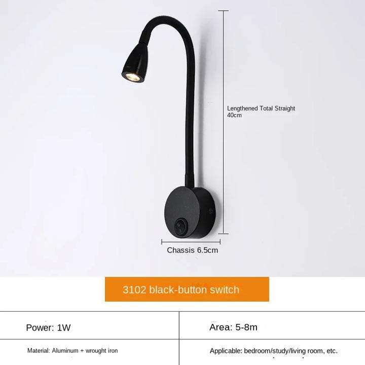 Versatile LED Wall Lamp: Modern, Flexible, Perfect for Reading in Bed | Kalsten