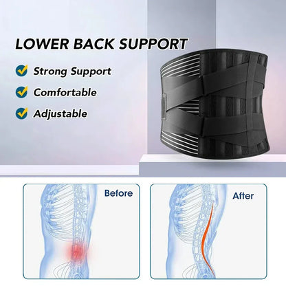 Skanto | OrthoFlexa Back Brace | 360° Lumbar Support with Memory Aluminum and Steel Springs | Breathable & Invisible Under Clothes