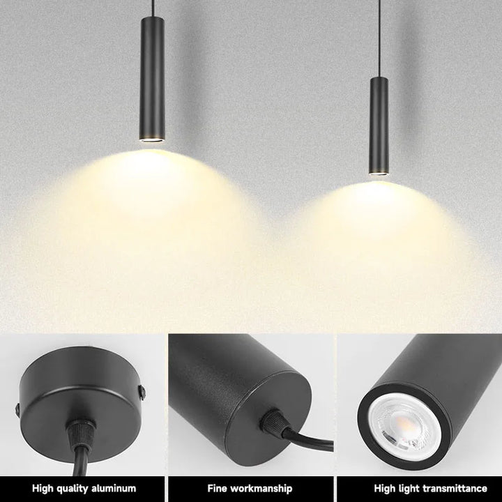 Modern LED Pendant Light – Sleek Cylinder Hanging Lamp for Kitchen, Living Room, and Bedroom Decor | Kalsten
