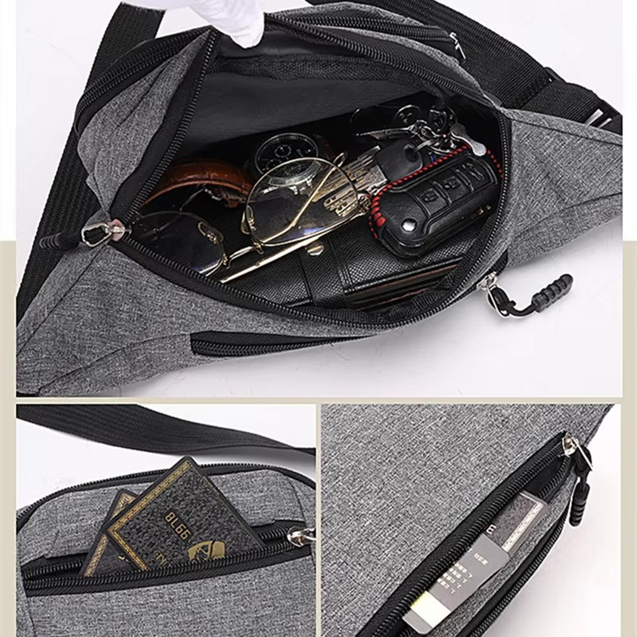 Kalsten | Unisex Waterproof Canvas Waist and Crossbody Bag for Outdoor Sports