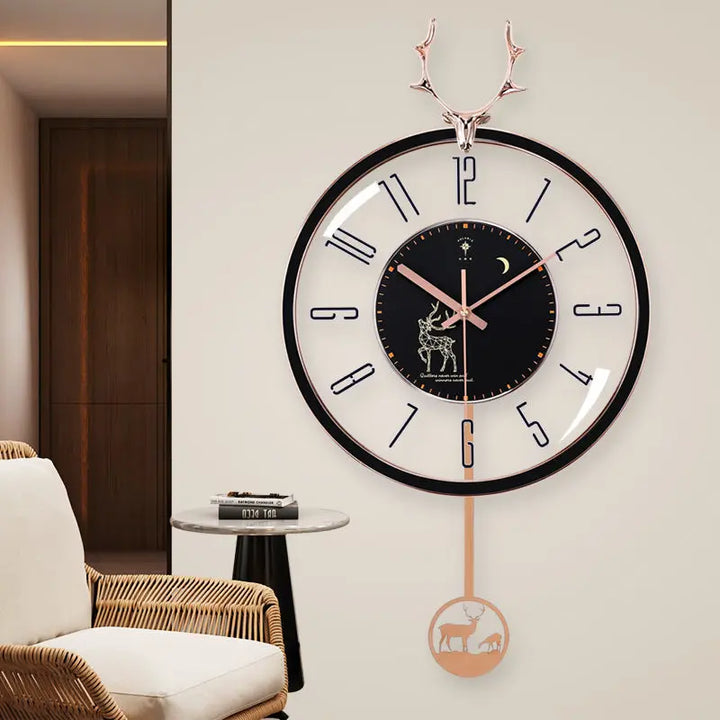 Luxurious silent wall clock – Modern design with large dial for living room | Kalsten