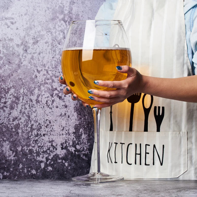 Kalsten | Huge 106 Oz Wine Glass and Beer Mug Combo - 3000ML Extra Large Crystal Glass for Parties, Weddings, and Celebrations