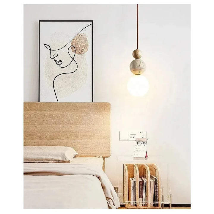 Pendant light Travertine – High-quality, warm living room lighting in a natural style | Kalsten