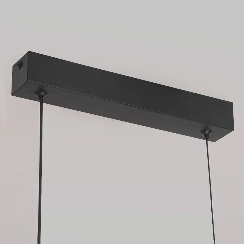 Modern Contemporary LED Dining Room Pendant Light | Sleek Arc Hanging Lamp, Adjustable Brightness | Kalsten