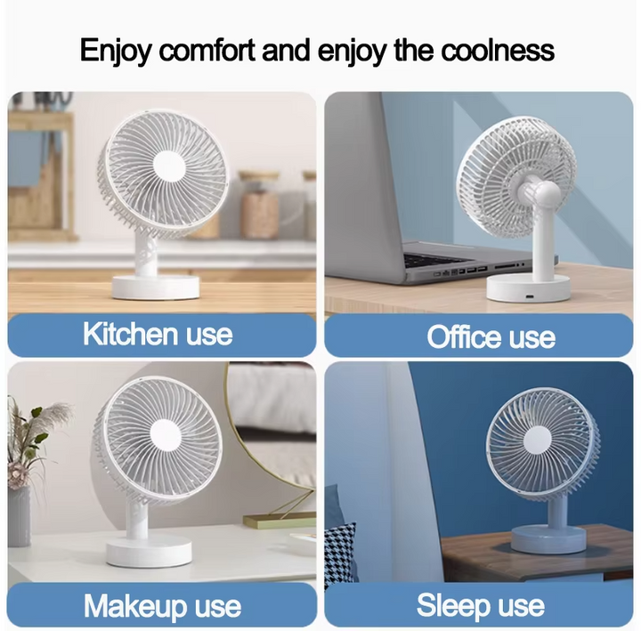 USB Desktop Oscillating Fan with Adjustable Head and Powerful Airflow | Kalsten