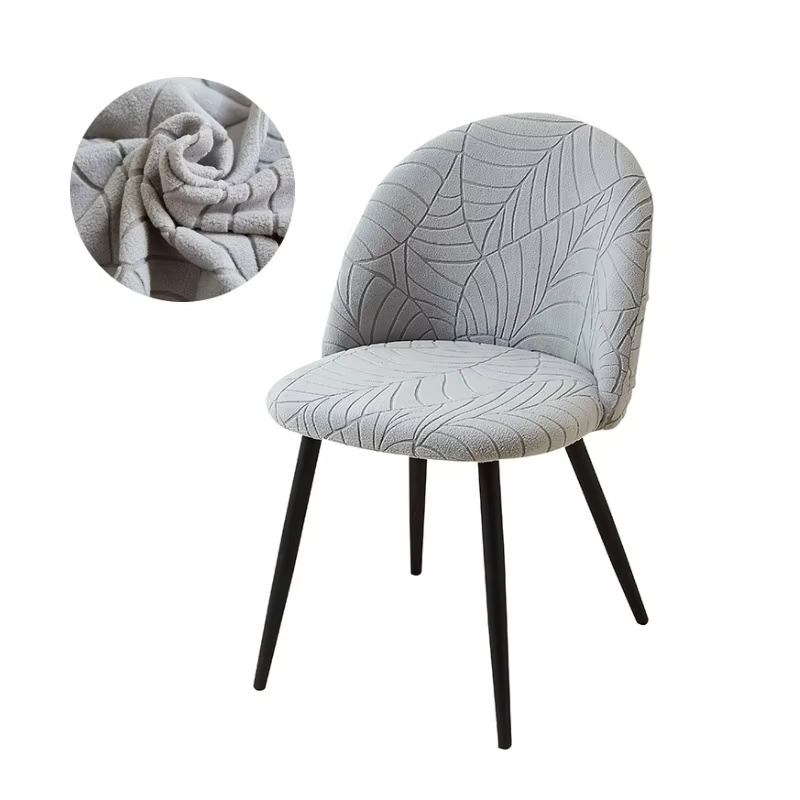 Kalsten | Elastic Velvet Chair Covers - Stretch Low Back Slipcovers for Dining and Makeup Chairs