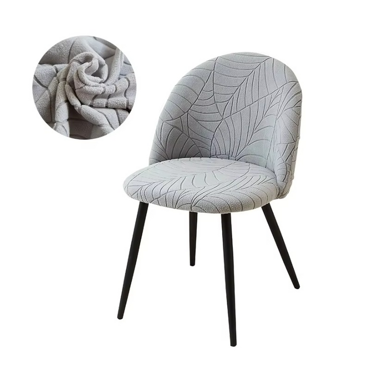 Kalsten | Elastic Velvet Chair Covers - Stretch Low Back Slipcovers for Dining and Makeup Chairs