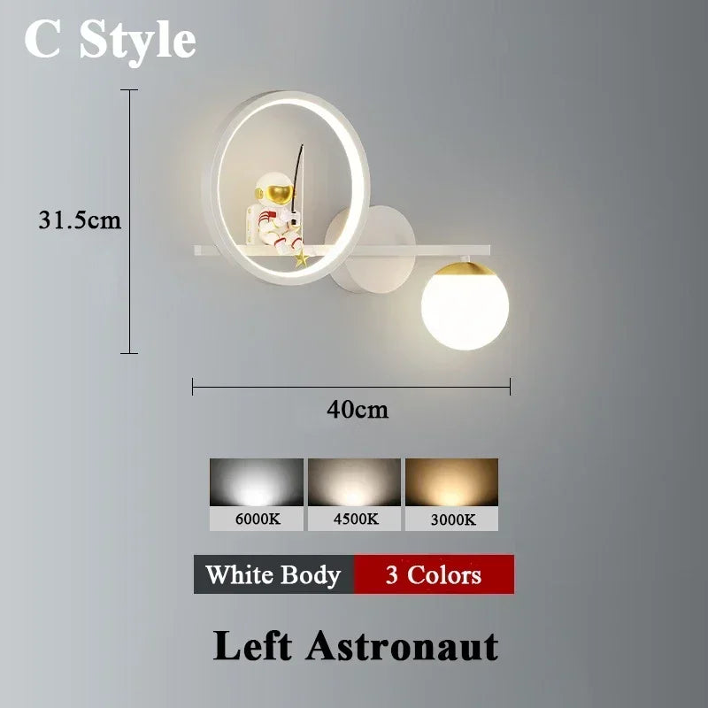 Astronaut Star Projector Wall Lamp for Children's Living Room | Kalsten