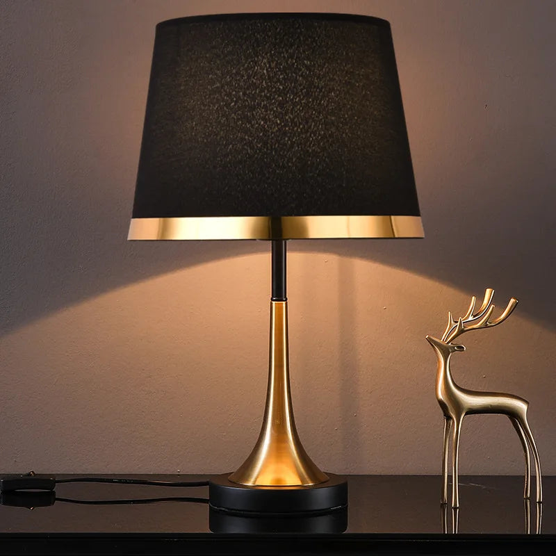 European Retro Bedroom Bedside Table Lamp - Modern American Decorative Lighting Fixture | Kalsten