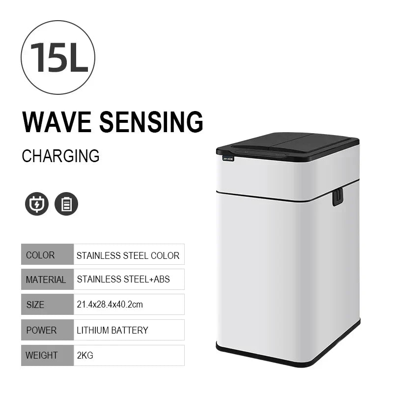 Kalsten | Smart Stainless Steel Automatic Sensor Trash Bin