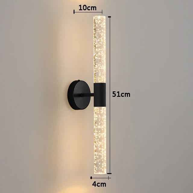 Modern LED Crystal Wall Lamp – Sleek Wall-Mounted Light Fixture for Bedroom, Living Room, Aisle, and Corridor | Kalsten