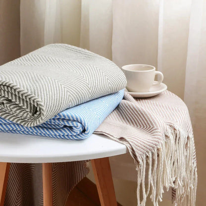 Nordic Striped Throw Sofa Blanket
