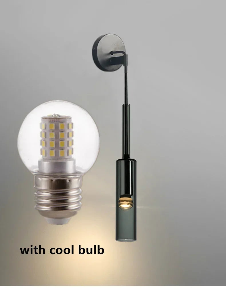 Modern LED Wall Lamp – Stained Glass and Iron Fixture for Living Room, Bedroom, Kitchen, and Bathroom – Stylish Wall Mounted Lighting for Home Decoration | Kalsten