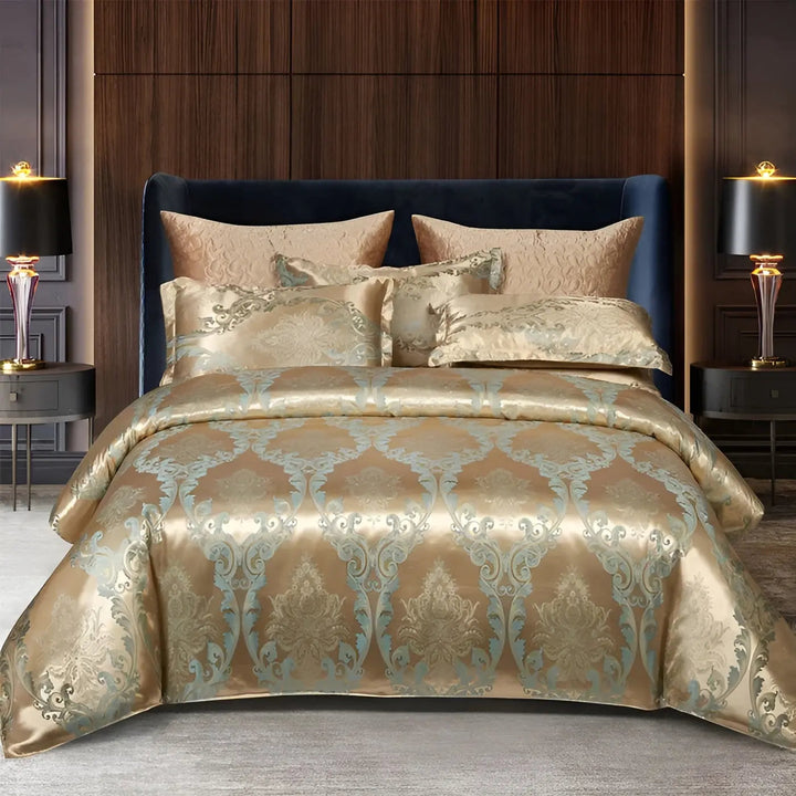 Chic Satin Jacquard Duvet Cover for Luxury Bedroom Kalsten