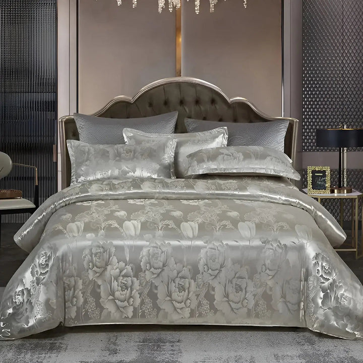Chic Satin Jacquard Duvet Cover for Luxury Bedroom Kalsten