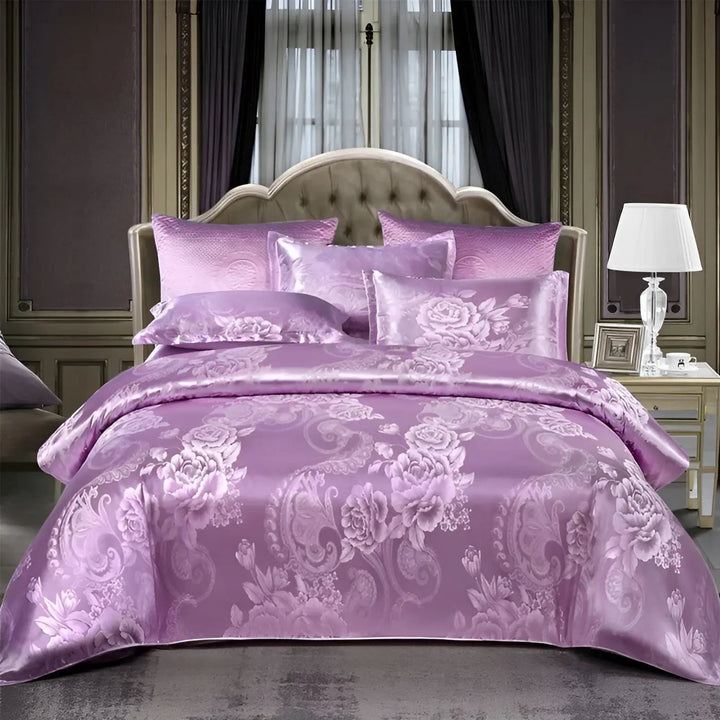 Chic Satin Jacquard Duvet Cover for Luxury Bedroom Kalsten