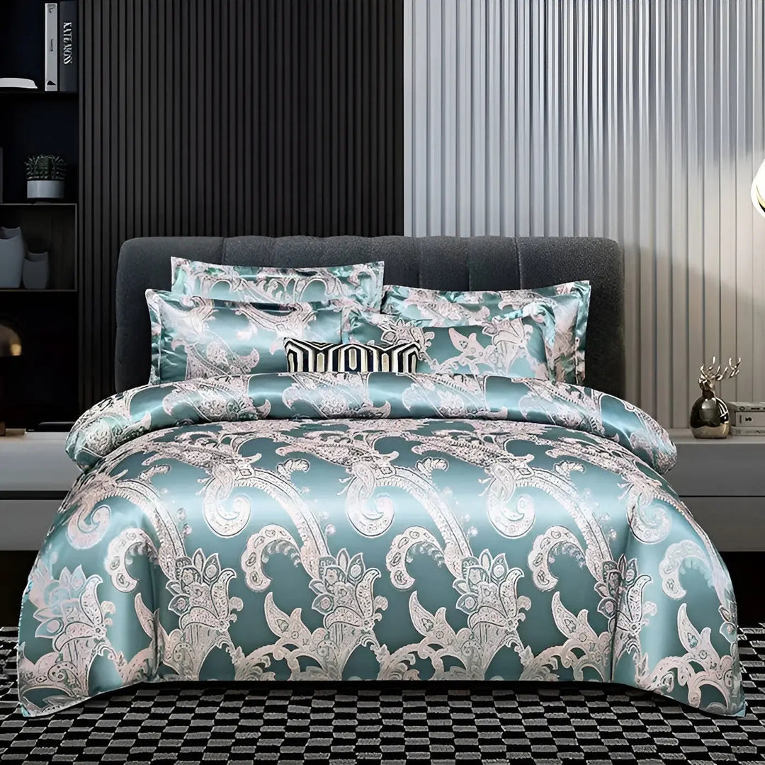 Chic Satin Jacquard Duvet Cover for Luxury Bedroom Kalsten